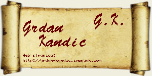 Grdan Kandić vizit kartica